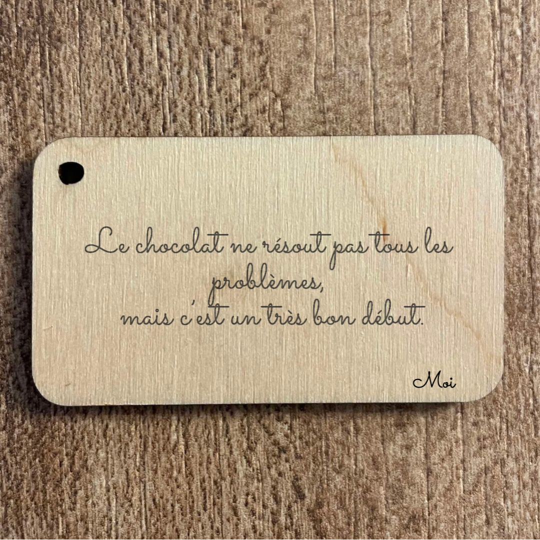 Porte clé citation personnalisable