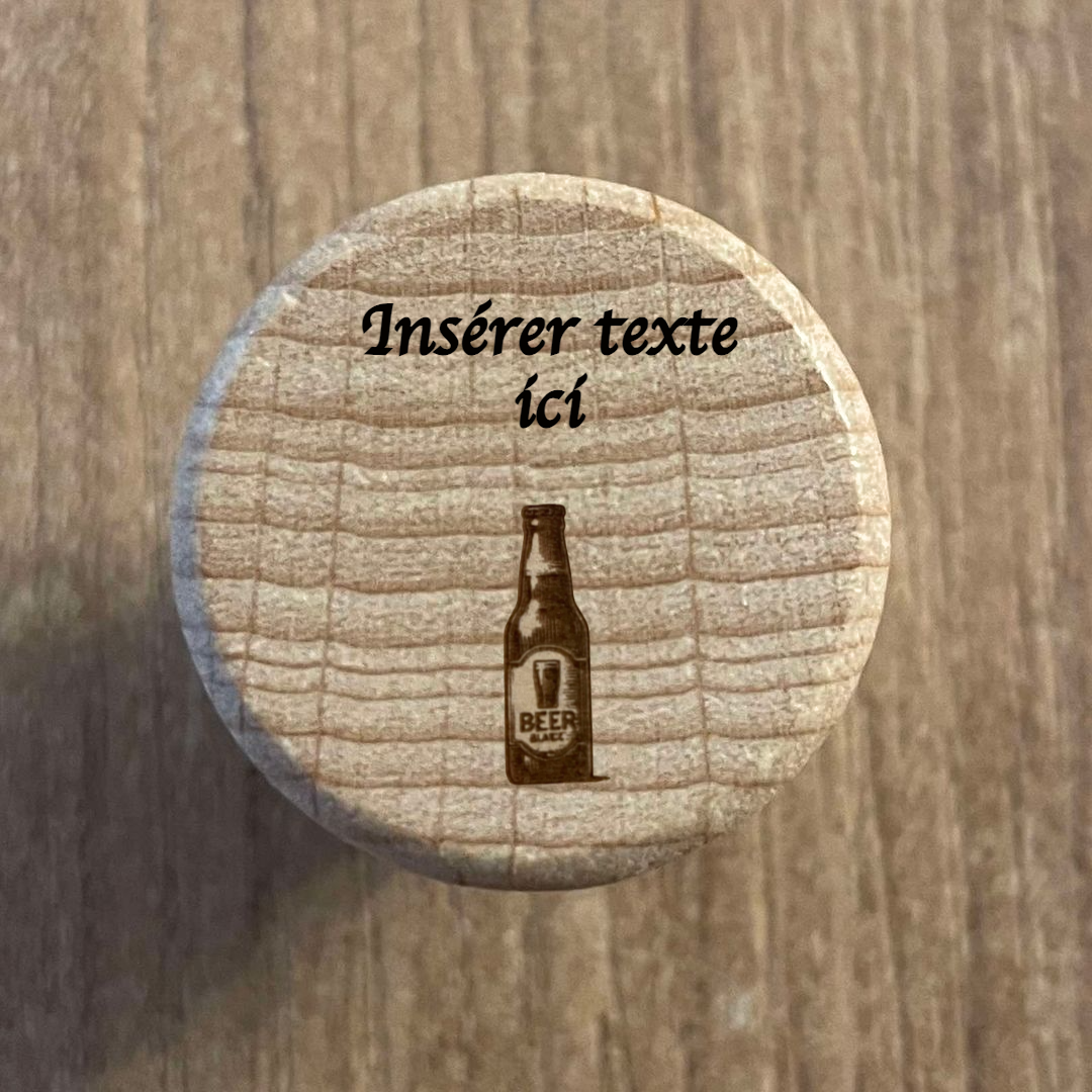 Bouchon de bouteille personnalisable texte + image - Elite Gravure