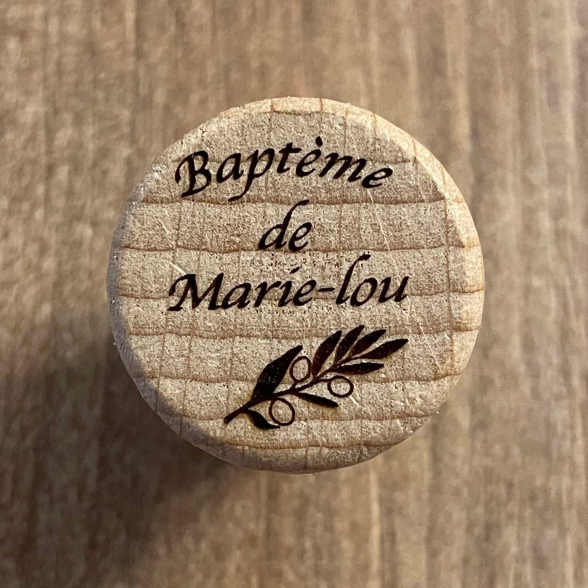 Bouchon de bouteille Baptême - Elite Gravure
