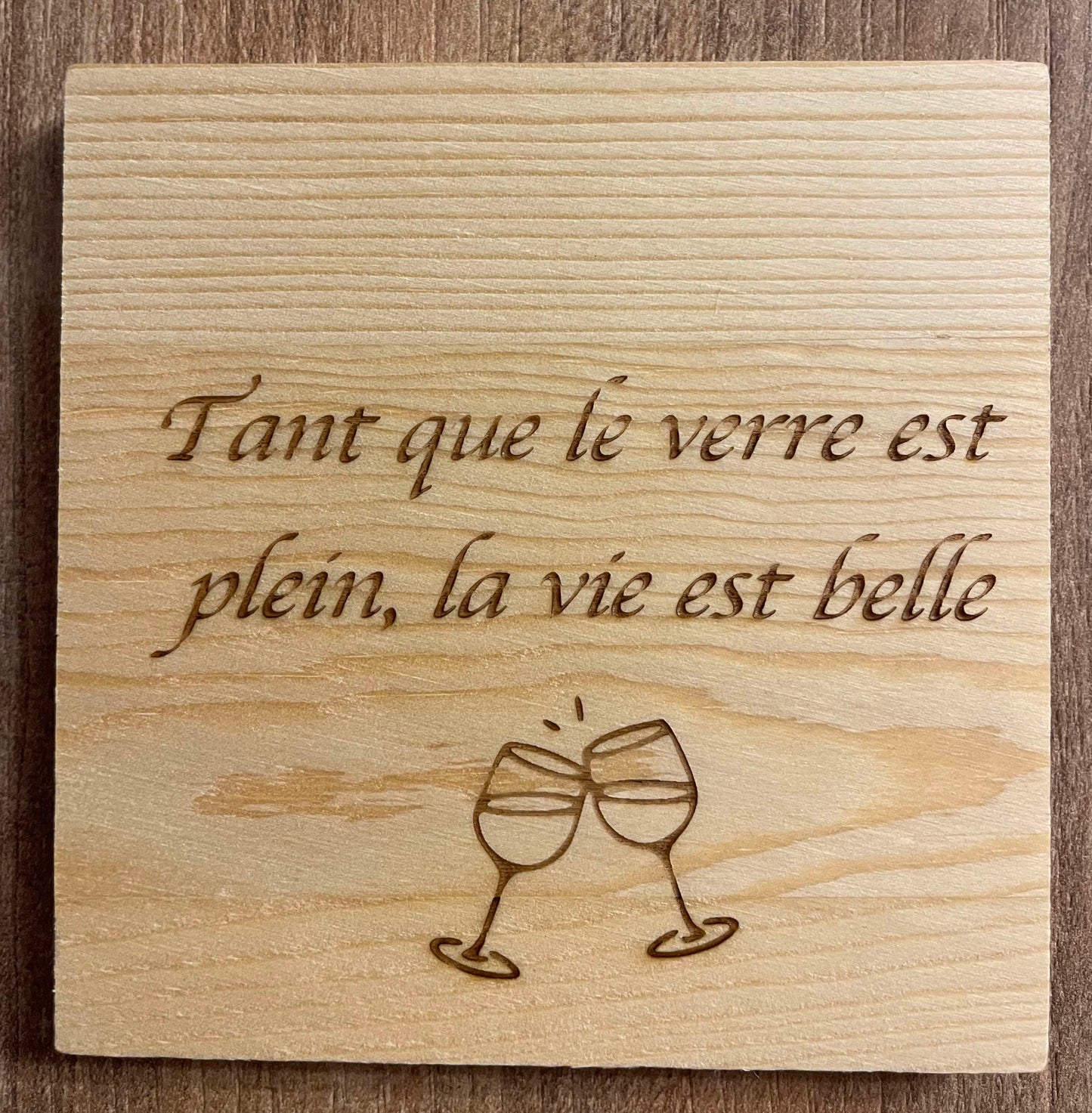 Dessous de verre carré n°1 - Elite Gravure