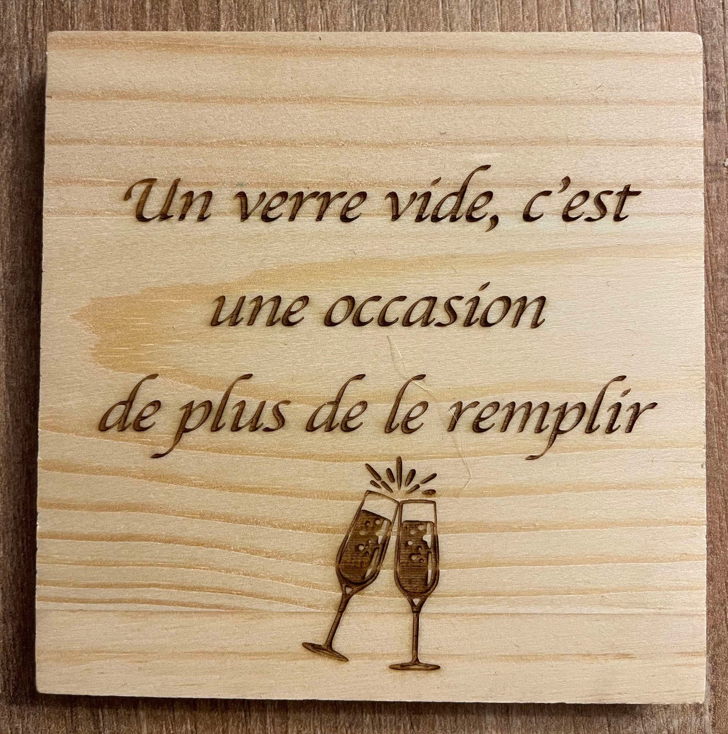 Dessous de verre carré n°2 - Elite Gravure