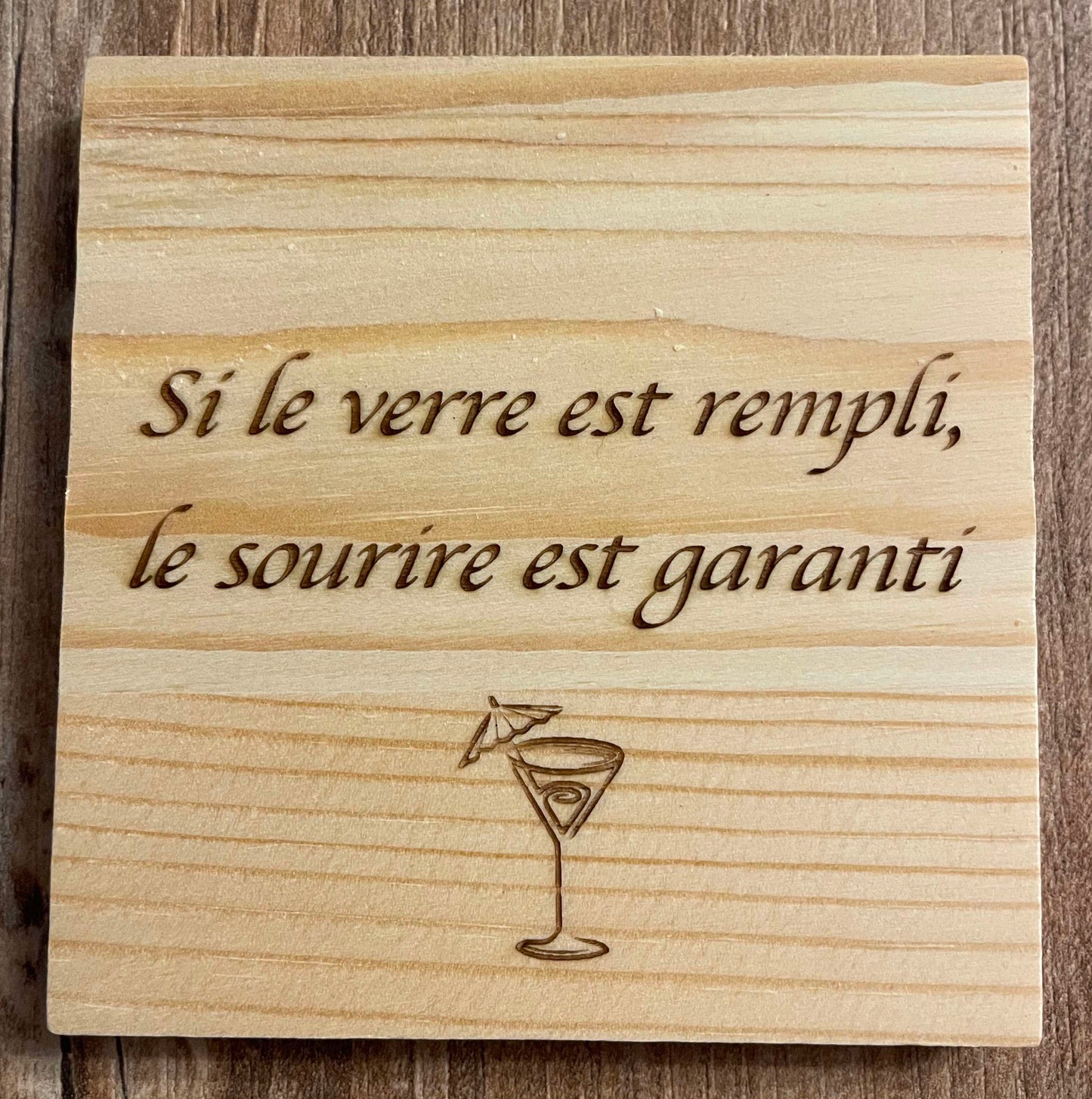 Dessous de verre carré n°4 - Elite Gravure