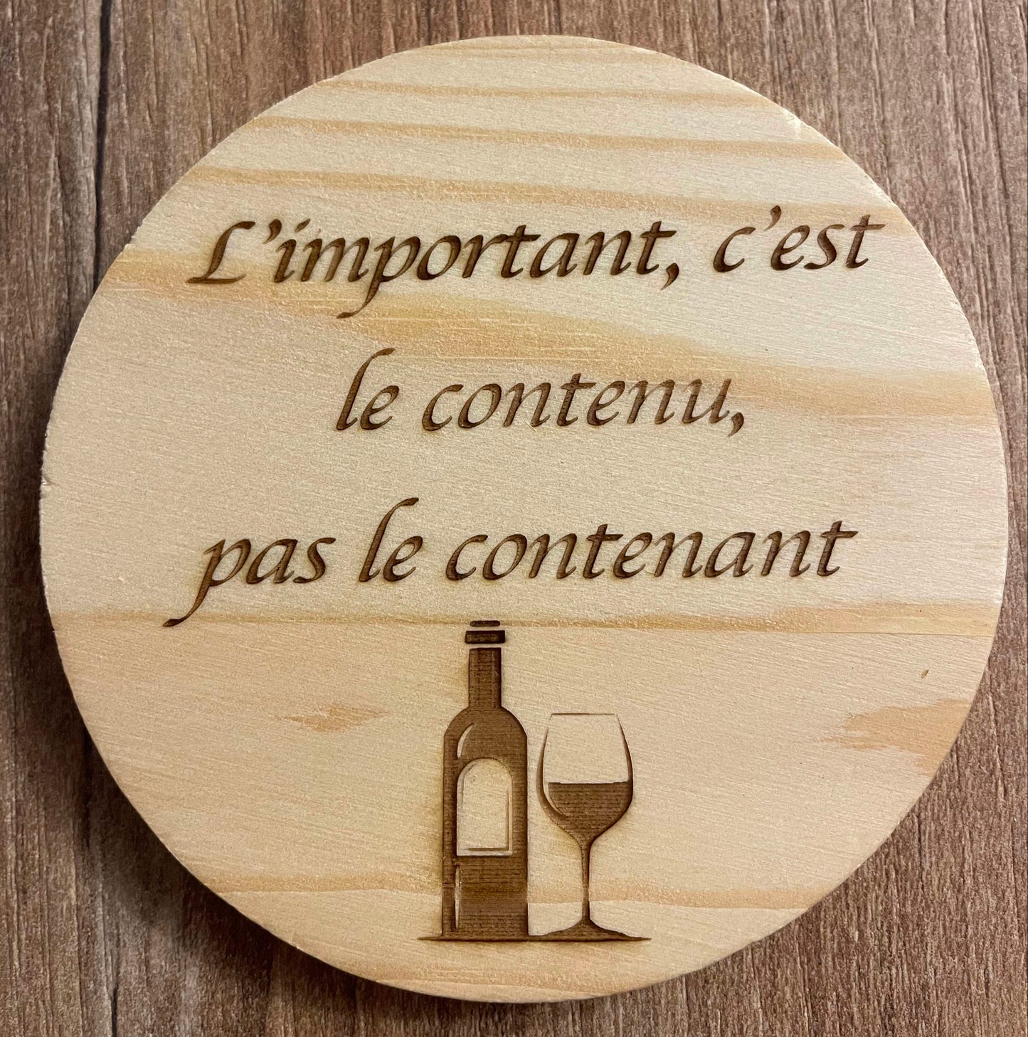 Dessous de verre rond n°3 - Elite Gravure