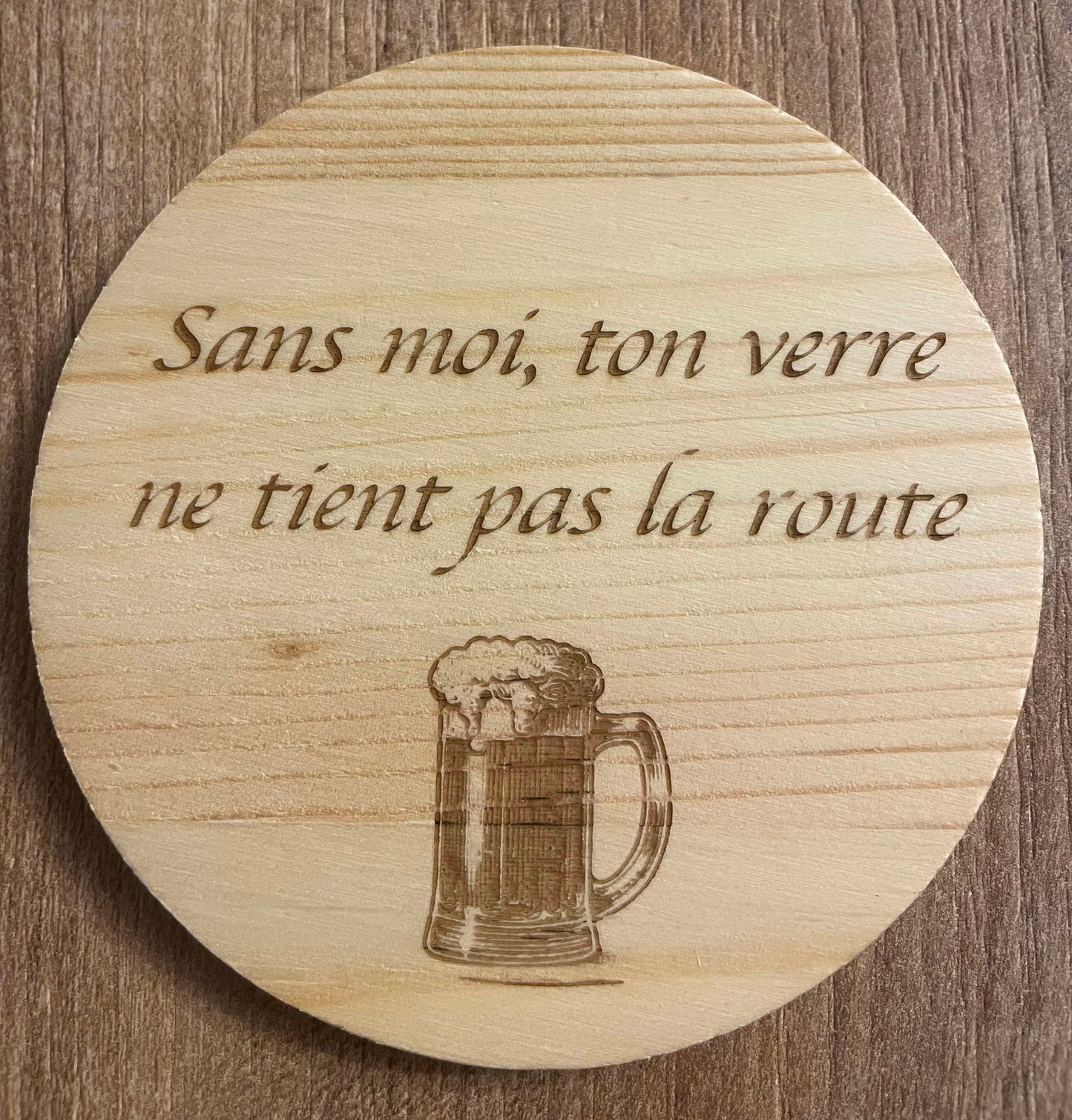 Dessous de verre rond n°8 - Elite Gravure