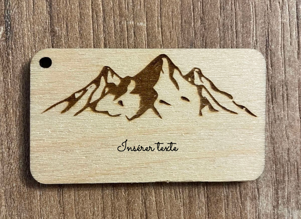 Porte clé montagne personnalisable - Elite Gravure
